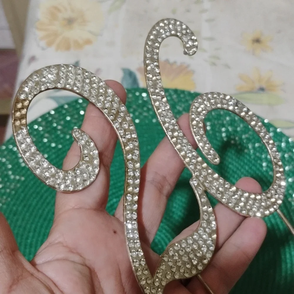 Elegant Silver Number 26 Cake Topper